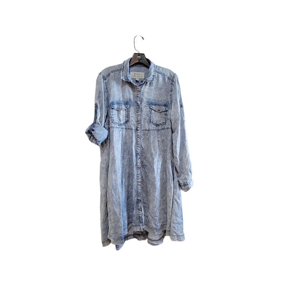 Ryan Michael Swing Dress Indio Chambray Women's Medium